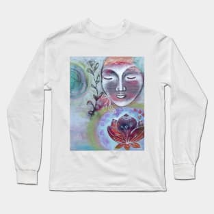 Buddha and Lotus Long Sleeve T-Shirt